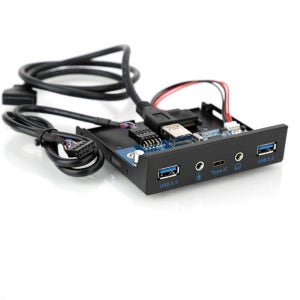 PC 데스크톱 사운드 3.5 C타입 USB 3.0 오디오 튜닝 확장 브라켓 허브