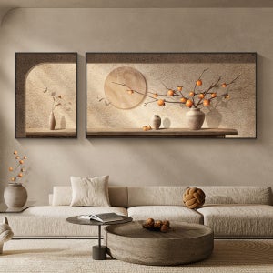 감 거실 인테리어 그림 고급 소파 배경 벽걸이 중국 의미 좋은 벽 액자
