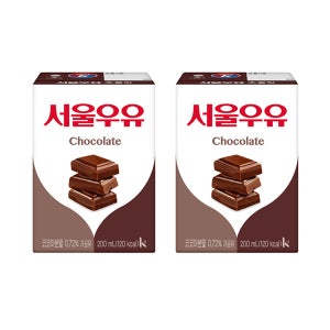 서울우유 초코멸균우유 200ml 24팩 (유통기한 10주)