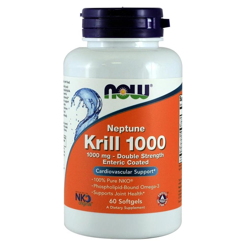 나우푸드 <b>Krill Oil</b> 남극 <b>크릴 오일</b> 1000mg +포스포리피드+아스타잔틴 60 소프트젤 x2팩