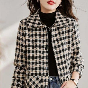 모던 체크 하운드투스 자켓 봄 가을 겨울 아우터 점퍼