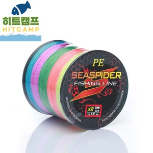 씨스파이더 8합사 오색 멀티컬러 낚시줄