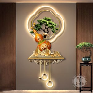 그림 고급 현관 복도 인테리어 통로 벽걸이 중국 의미 좋은 호박 빛나는 벽 액자