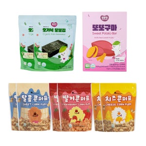 [인기세트 특가할인]또또퍼프 세트 / 또또구마 1박스+또또김 2봉+콘퍼프 6봉(달콤, 치즈, 딸기콘퍼프 각 2봉씩)