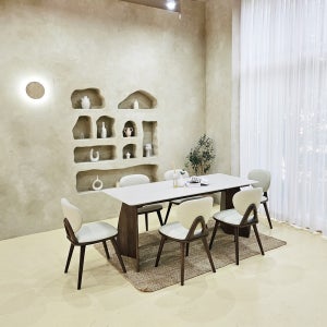 코모도홈 메리다 포세린 세라믹 4인용 6인용 1600 1800 2000 다이닝 식탁 세트