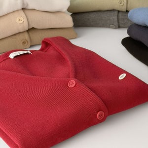 가을 레드 니트 가디건 브이넥 간절기 오버핏 루즈핏