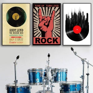 기타 인테리어 그림 악기점 악기 포스터 록 음악 교실 벽 피아노 레슨 수업 비닐 액자