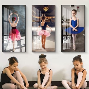 발레 벽걸이 그림 소녀 훈련 수업 미술 학교 댄스 교실 레이아웃 배경 벽 인테리어 액자