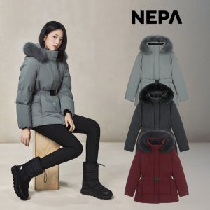 네파 패딩 여성 구스다운 거위털 겨울패딩 프리미아 벨티드