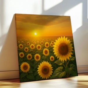 말씀하신 내용 노을 해바라기 그림 액자 캔버스 40x40cm 집들이선물 개업선물 홈데코