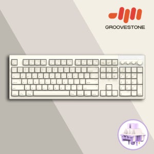 그루브스톤 GV10M 8K 수제윤활 무선 기계식키보드 애플라떼, 저소음밀키축, 45g