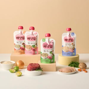 [아이배냇] 배냇밀 실온이유식 파우치 10개세트 중기후기완료기아기밥