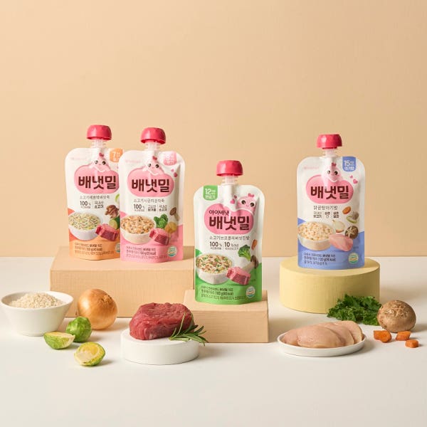 [아이배냇] 배냇밀 실온이유식 파우치 10개세트 중기후기완료기아기밥