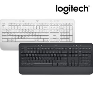 로지텍 시그니처 K650 오프화이트 팬터그래프 무선 블루투스 키보드 손목받침대 일체형