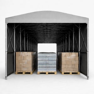 대형 이동식 자바라천막 주차 차고지 공장 창고 천막 오픈형