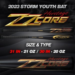 스톰 알로이배트 알루미늄 유소년 야구 배트 2023 지투코어 블랙/골드
