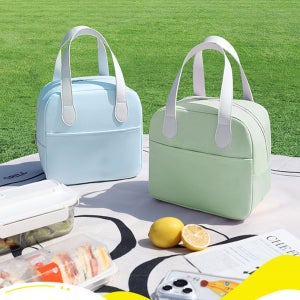 파스텔 화이트그립 쿨러백 보온보냉백M 런치백 피크닉가방