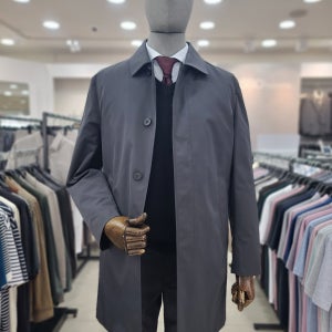 바쏘옴므 25시즌 간절기 내피탈부착 챠콜그레이 트렌치 코트 WSA5CC02-5