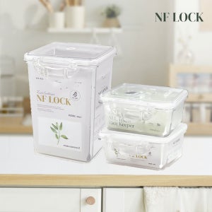 엔에프락 트라이탄 투명 밀폐 용기 내열 냉장 냉동 밥 보관 정리 소분 견과류 시리얼 양념 소스 직사각 캐니스터 1호 540ML~