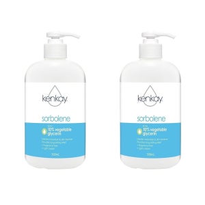 Kenkay Sorbolene 글리세린 크림 500ml 2팩 Kenkay Skin Relief Sorbolene and Glycerine Cream 500 ml Pum
