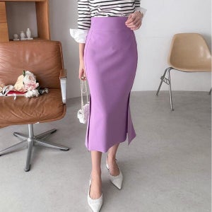 양트임 굿텐션 밴딩 스커트 머메이드 슬릿 치마 5칼라