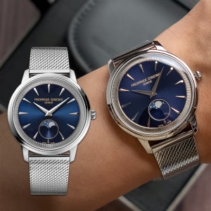 프레드릭콘스탄트 시계 클래식 모네타 문페이즈 쿼츠 37mm 블루 백화점AS