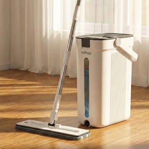 milloop 새물싹싹 펌프식 자동세척 밀대걸레 노터치 극세사 가정용 업소용 청소밀대