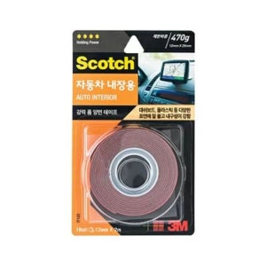 1481 3M 스카치 강력 폼양면테이프 IT-122 (12mmX2m) 자동차내장용 방향제 거치대등 내장용품 부착