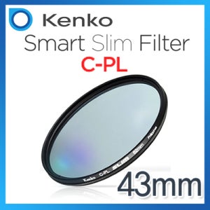 [겐코 정품]KENKO Smart Slim CPL 43mm 렌즈필터/편광필터/초슬림/초경량/렌즈캡 장착가능/EOS M 22mm/삼성 NX2000/NX3000