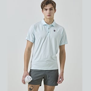 엠리밋 남성 스판 반팔 카라 티셔츠 민트 - LGUST32142