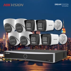하이크비전 초고화질 830만화소 야간칼라 실외 뷸렛 카메라 8대+POE NVR CCTV세트
