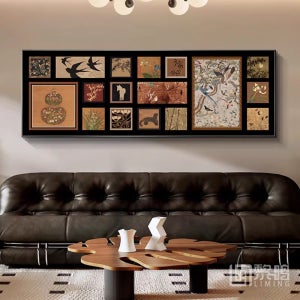 바이리안 중산층 스타일 거실 장식 그림 프랑스 복고풍 소파 배경 벽걸이 그림 침실 침대 옆 벽화 가로 버전