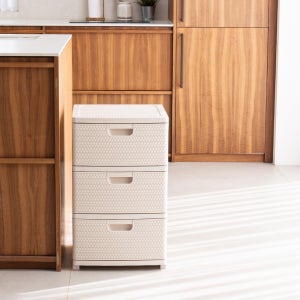 국내제작 튼튼한 홈클로젯 라탄 3단 서랍장 플라스틱 서랍장