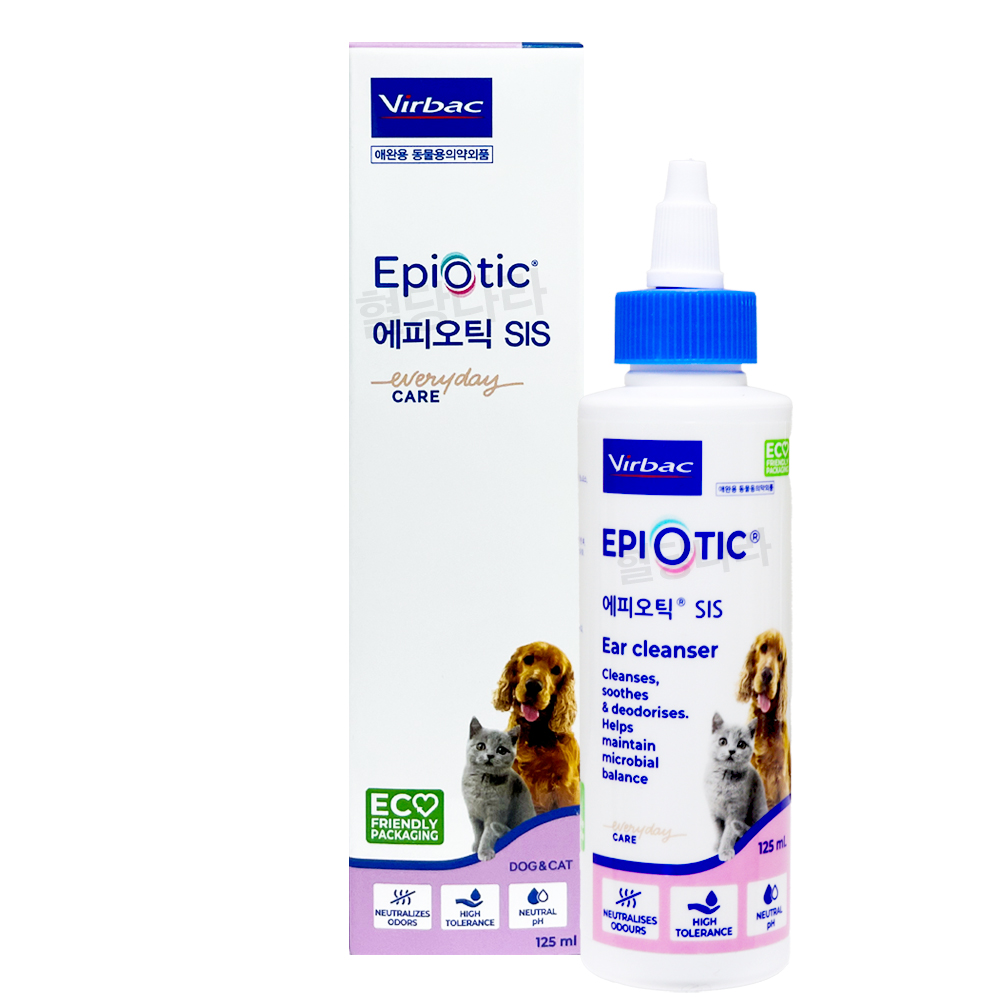 [네이버단독] 귀세정제 버박 외이도 에피오틱 청결유지 125mL SIS 케어 강아지 고양이