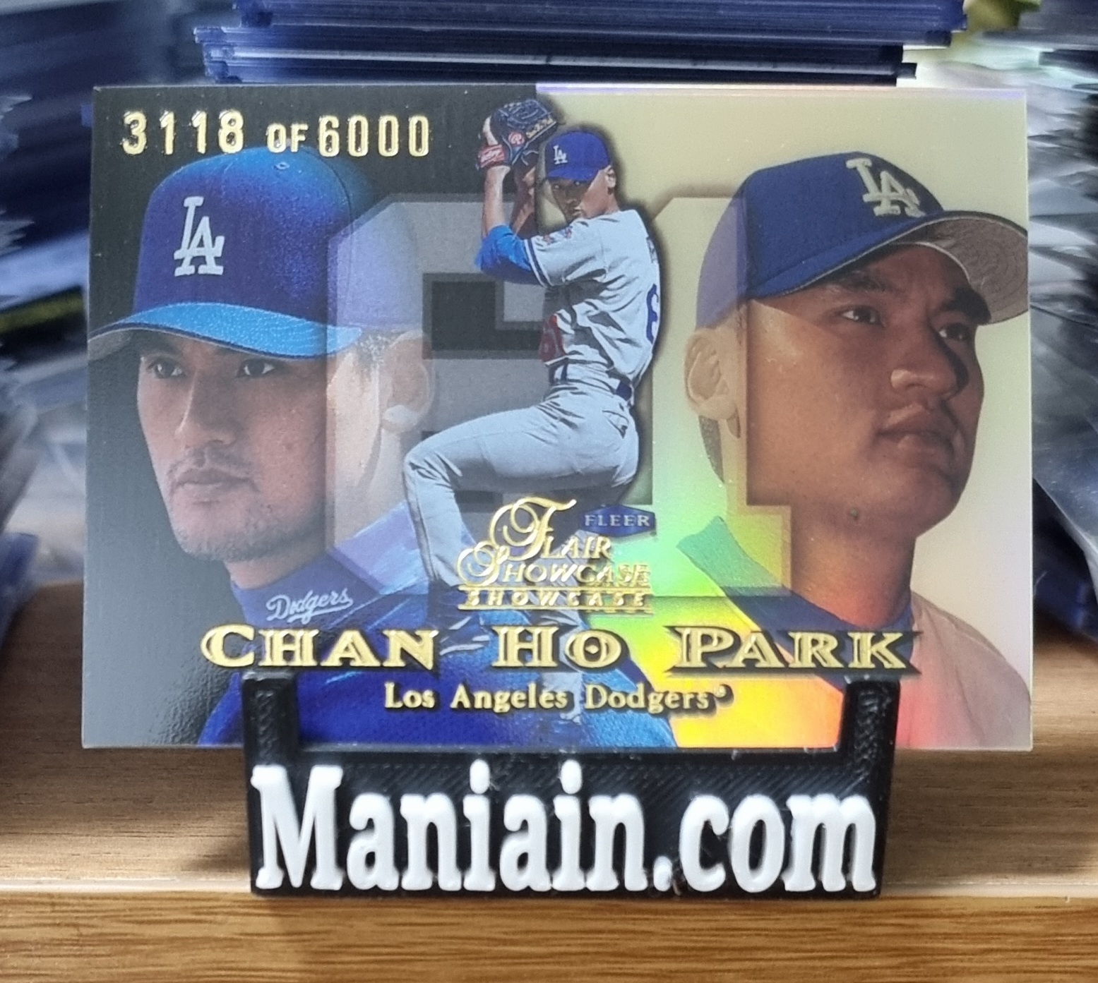 6000한정판 박찬호 서페이스 상태안좋음 1999 Flair Showcase Row 1 Chan Ho Park No-131 MLB 야구카드