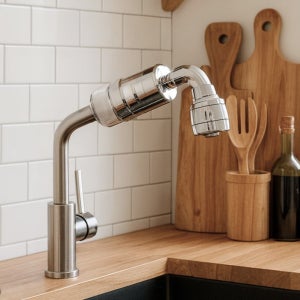 자바라형 수전필터 녹물제거 잔류염소 세면대 싱크대 정수