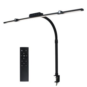 루미라인 와이드 듀얼폴딩 클램프타입 리모컨 책상용 LED스탠드