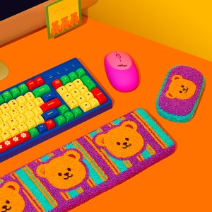 [위글위글] 키보드 마우스 쿠션 손목 받침대 세트 Wiggle Bear