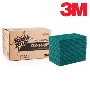 당일발송 3M 스카치브라이트 96 다목적 수세미 주방 다용도 업소용 청수세미 20개입, 1개