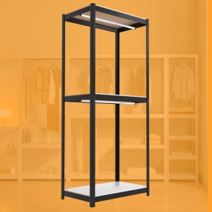 철제 옷 3단 수납장 100 50 120 cm 센티 오픈형 장 수납장 가로 1000 500 mm 가벽 로봇청소기 틈새장 수리