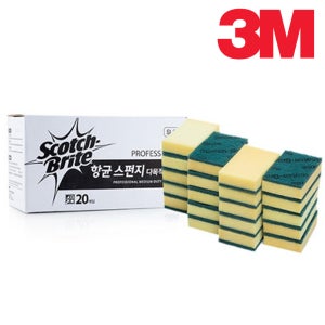 당일발송 3M 스카치브라이트 스펀지 다목적 수세미 소형 스폰지 SL86 20개입, 1개