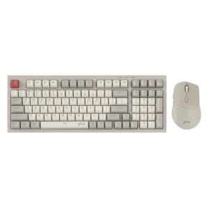 지클릭커 오피스프로 WMK50 레트로 무소음 무선 블루투스 키보드 마우스 세트 98키