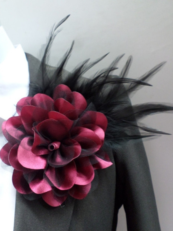 꽃브로치 핀 수제 대형 코사지 여성 남성 겸용 공연용 악세서리 정장 포인트