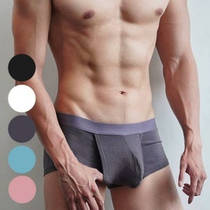 브르르 남자 음낭 자동 분리 오픈 통기성 좋은 포켓 골지형 면소재 볼록 남성 드로즈 팬티