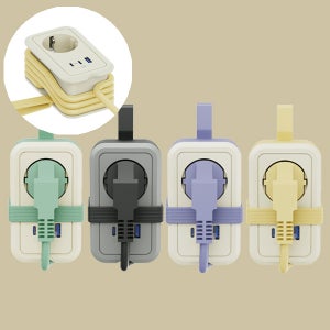 에코너 휴대용 멀티탭 큐브 C타입 USB 여행용 차박 캠핑 릴선 1.5m, MT11 크림옐로우, 1개