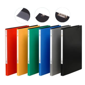 오피츄 A4 레버클립화일 PP재질 서류고정 무타공 433-7 1개입