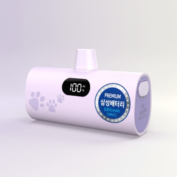 티앤알 삼성배터리셀 미니 보조배터리 국산 도킹형 P-5300B 5000 아이폰 갤럭시
