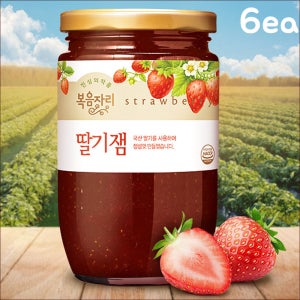 복음자리 딸기잼 국산 생딸기 빵스프레드 딸기쨈 가벼운선물 640g, 6개