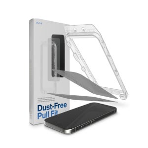 플레스 원터치 먼지제거 자동부착 시크릿 강화유리 (사생활보호) 아이폰 에어, 2매입