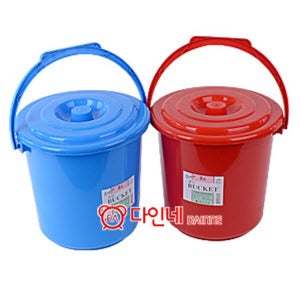 생필품 원통 수납통 플통 욕실용 8L